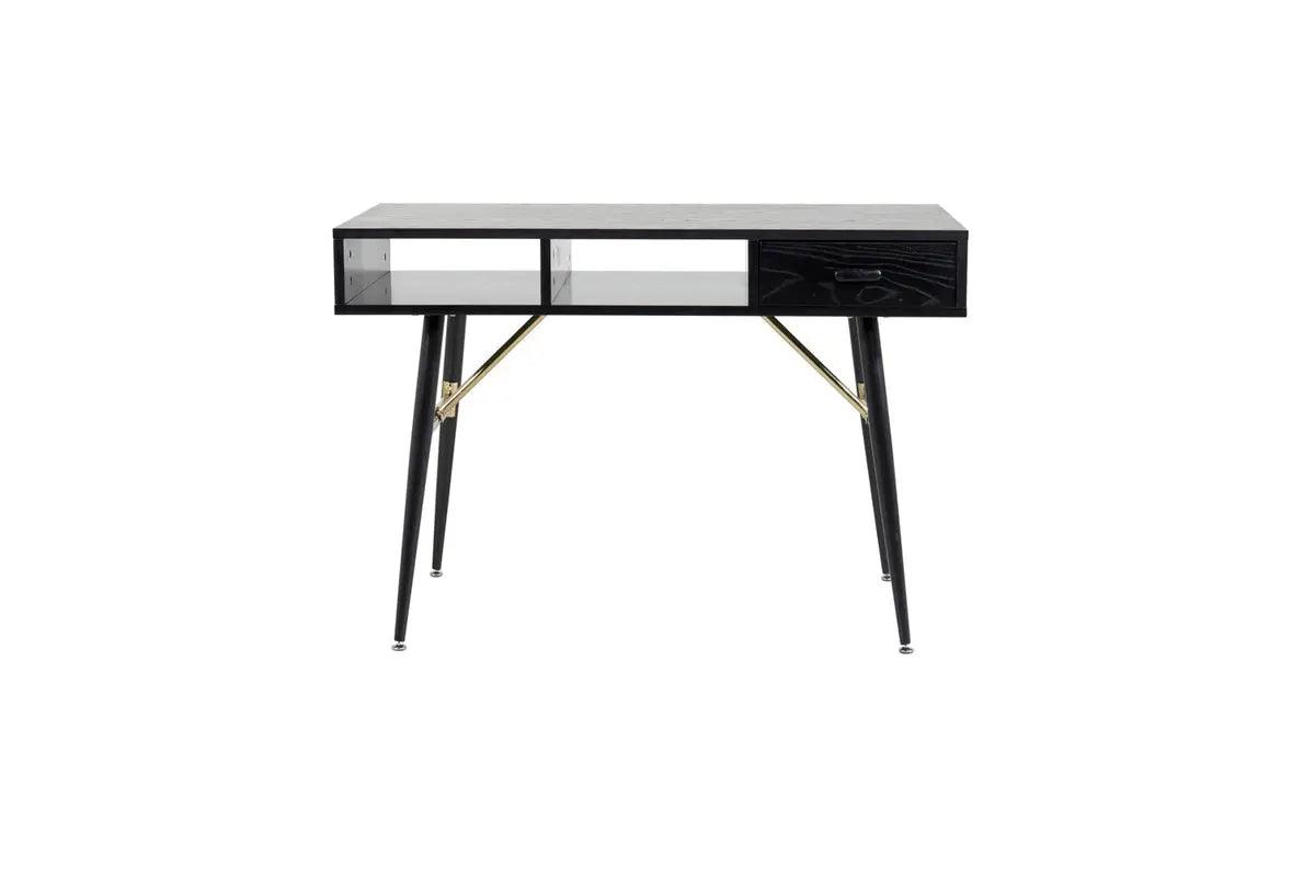 Gold Skrivbord 110 x 60 Svart VENTURE DESIGN