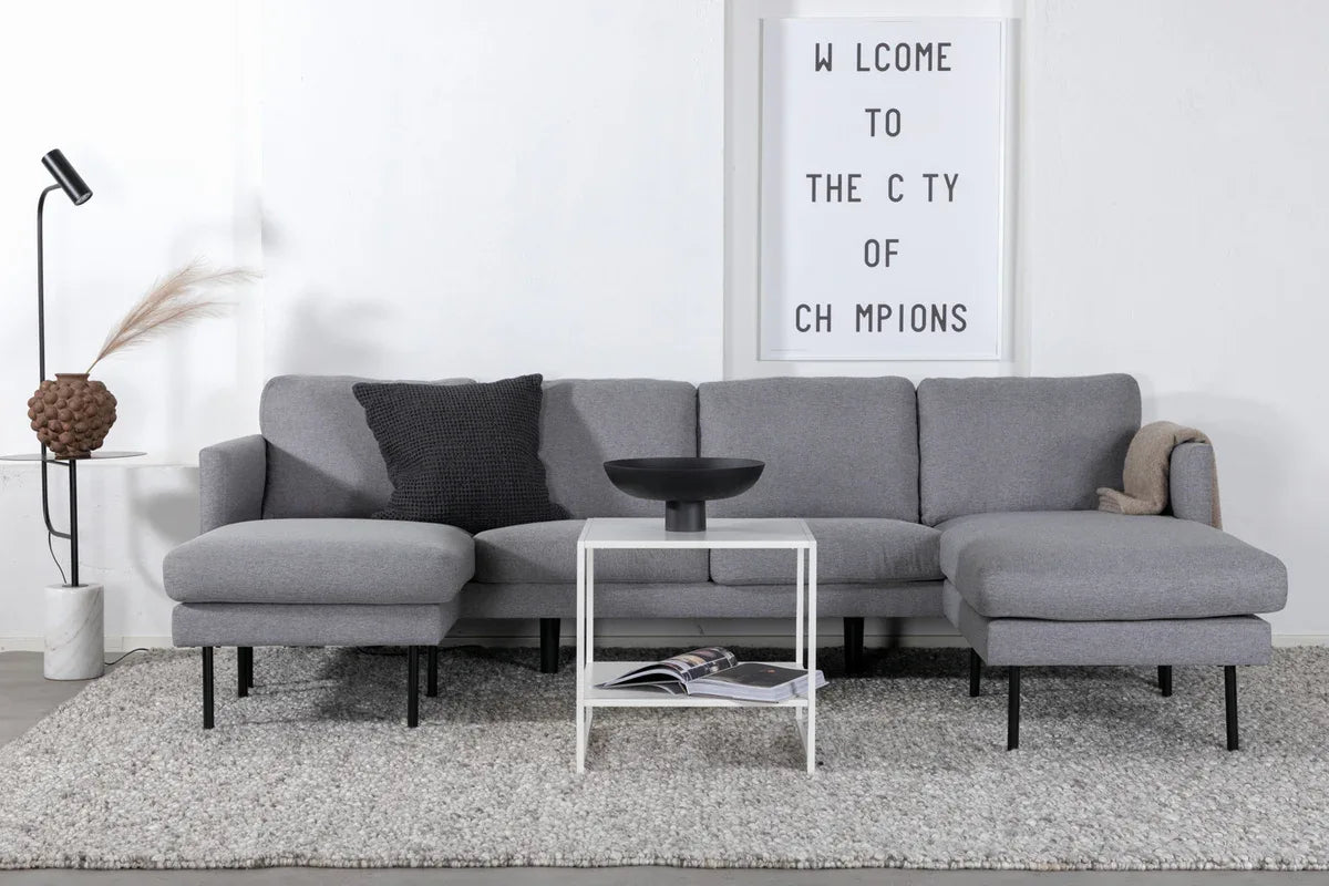 Venture Design Zoom U‑soffa grå – modern U‑formad tygsoffa VENTURE DESIGN