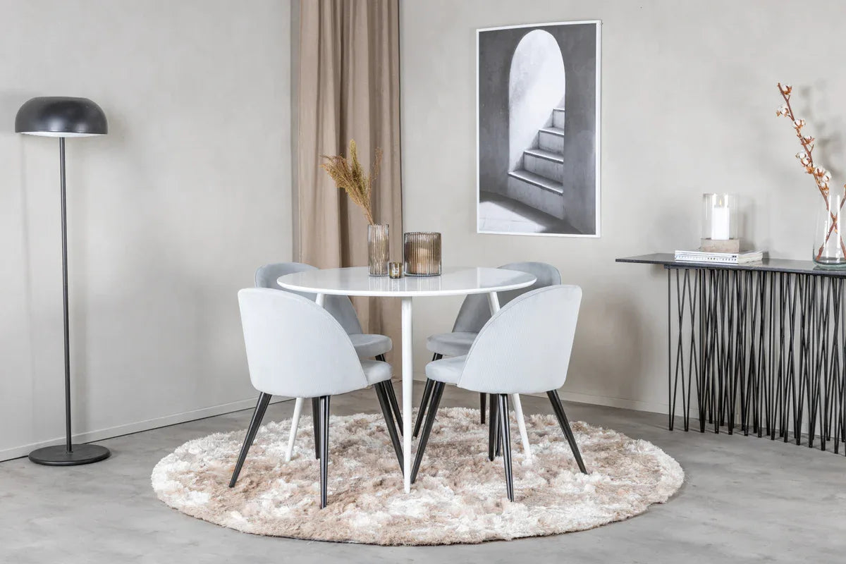 Venture Design Plaza Matbord Ø100 – Rund MDF i Vit VENTURE DESIGN