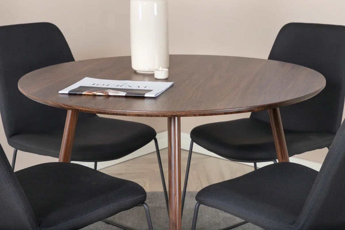 Venture Design Plaza Matbord Ø100 – Rund MDF Valnöt VENTURE DESIGN