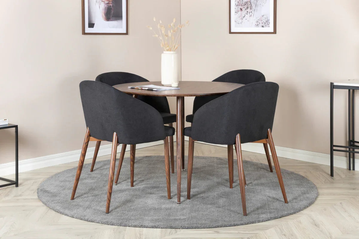 Venture Design Plaza Matbord Ø100 – Rund MDF Valnöt VENTURE DESIGN