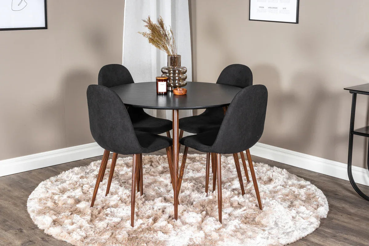 Venture Design Plaza Matbord Ø100 – Rund MDF i Svart VENTURE DESIGN