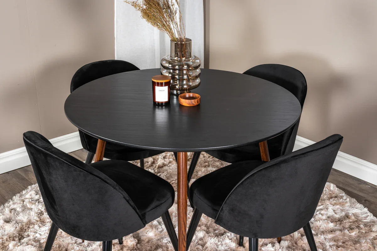 Venture Design Plaza Matbord Ø100 – Rund MDF i Svart VENTURE DESIGN