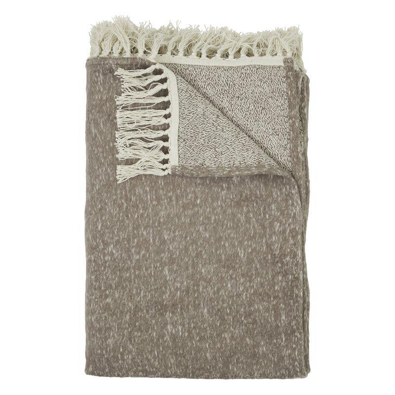 Boel & Jan Franke Pläd Beige 130x170 med fransar Boel & Jan