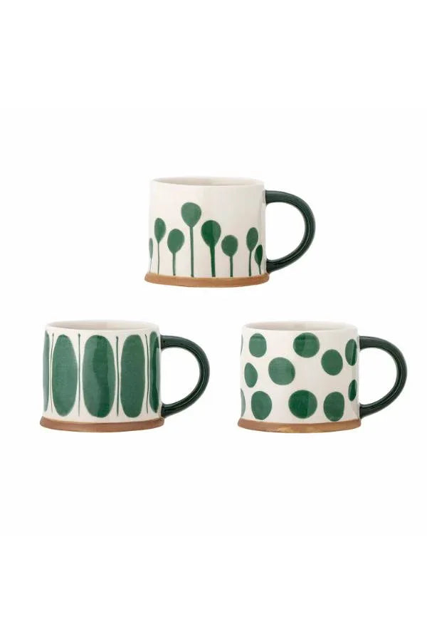 Linora Handgjord Mugg Grön Bloomingville