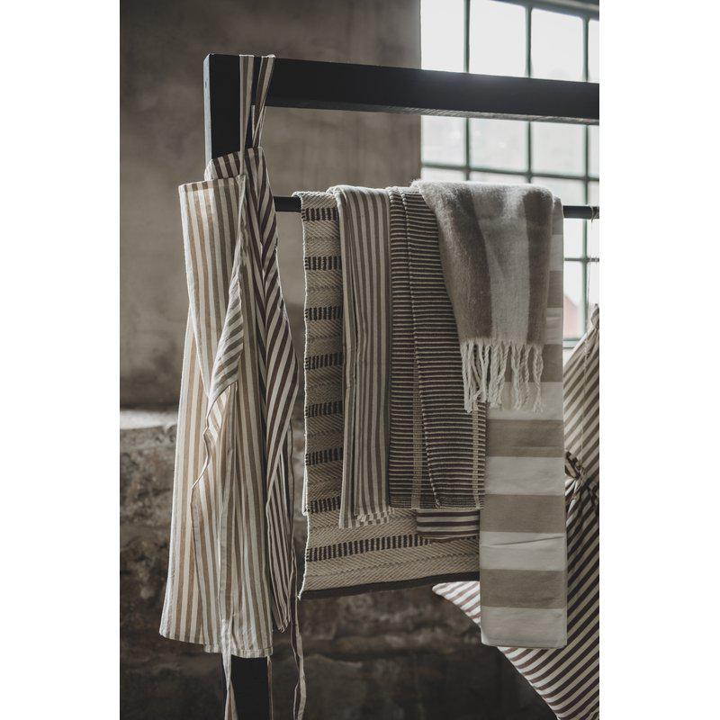 Zara blockstripe Pläd Grön off-white Beige - HemHyddan