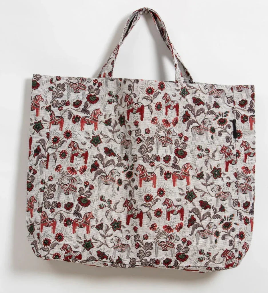 Leksand Mini Jacquard Offwhite/Röd Kasse Arvidssons