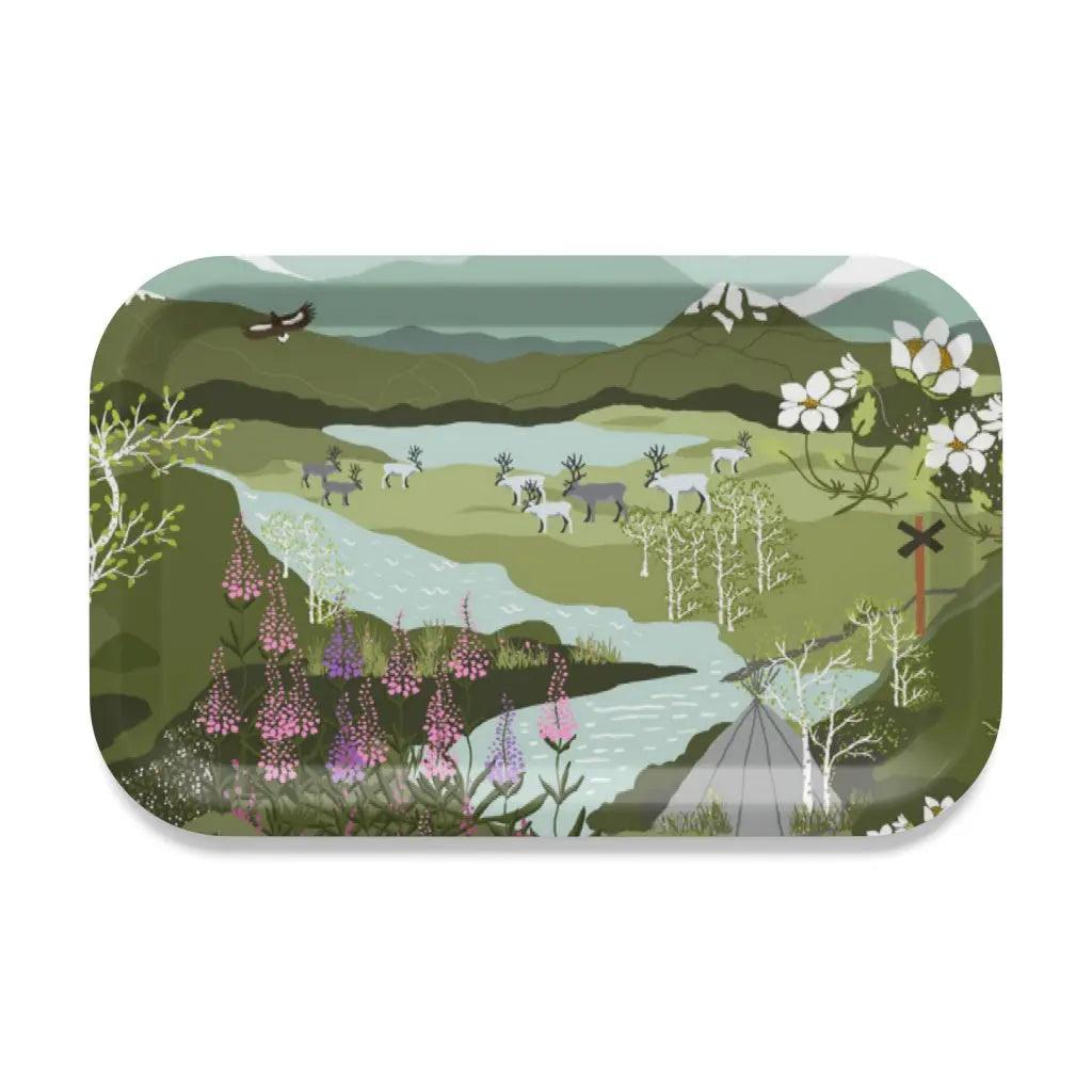 Fjällvandring grön/turkos bricka Arvidssons