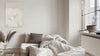 Eightmood Lines Painting – Canvas Print 100×70 cm Sand/White Eightmood