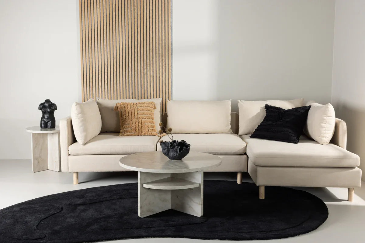 Venture Design Zero 3-sits soffa i beige – Avtagbar klädsel & hög komfort VENTURE DESIGN