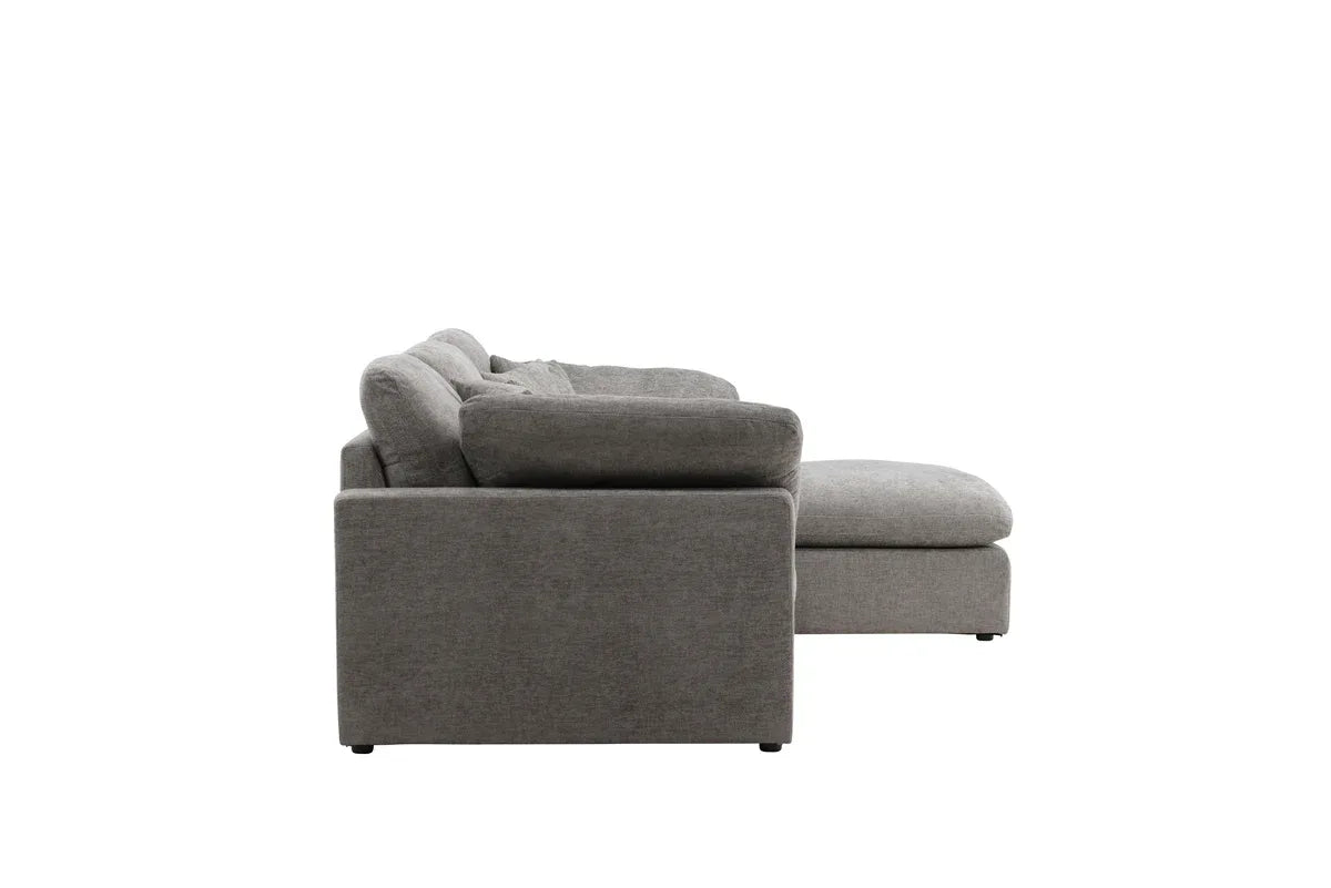 Venture Design Amalfi Hörnsoffa – Mörkgrå Tygsoffa | Modern & Flexibel Hörnsoffa VENTURE DESIGN