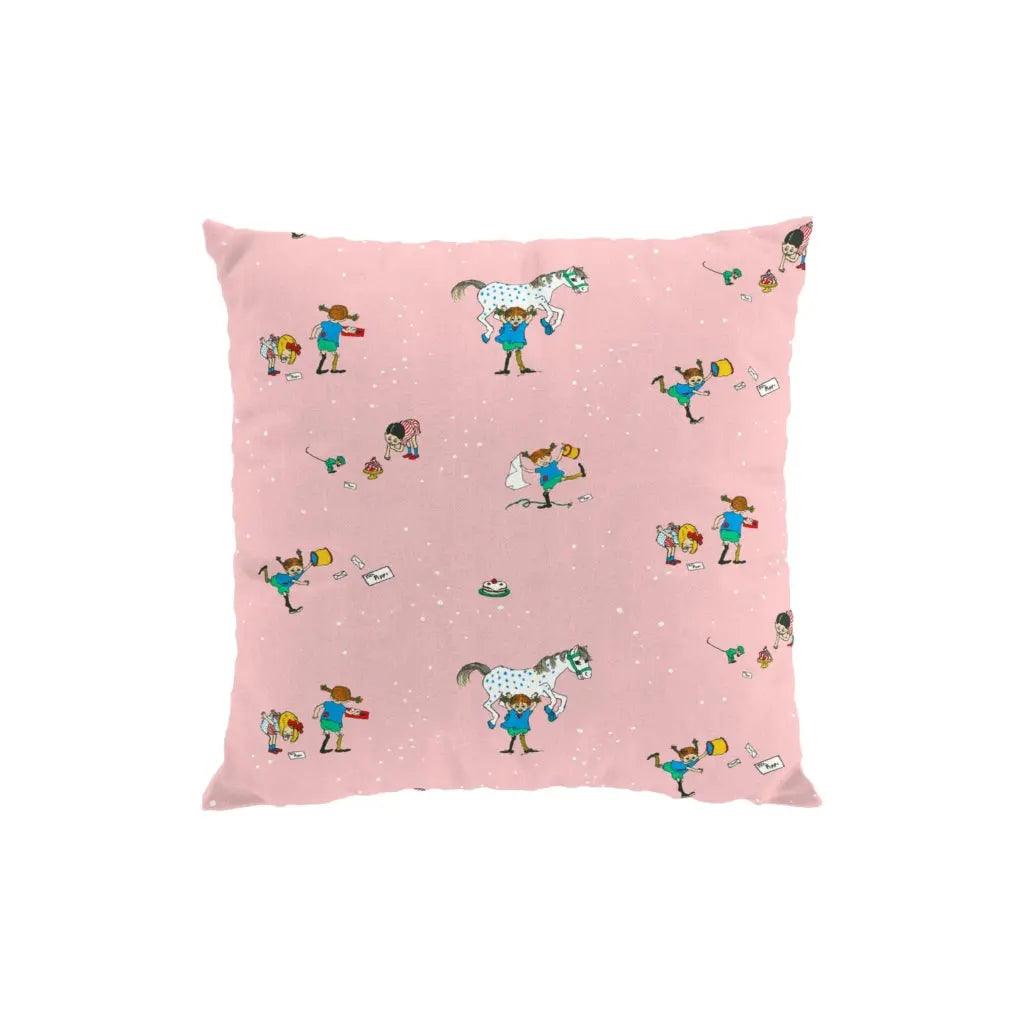 Pippi Med Vänner rosa kuddfodral Arvidssons