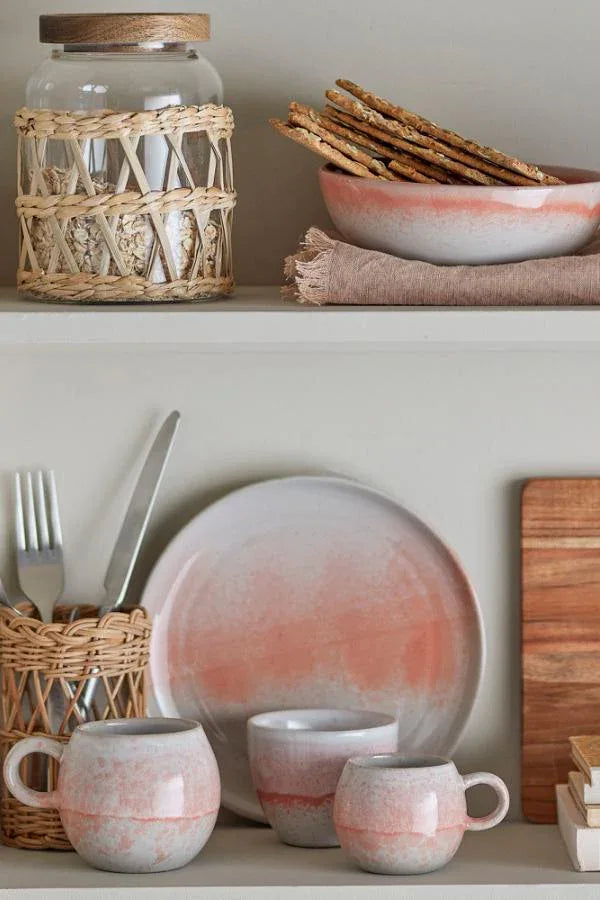 Paula Frukostset Stengods Orange Bloomingville