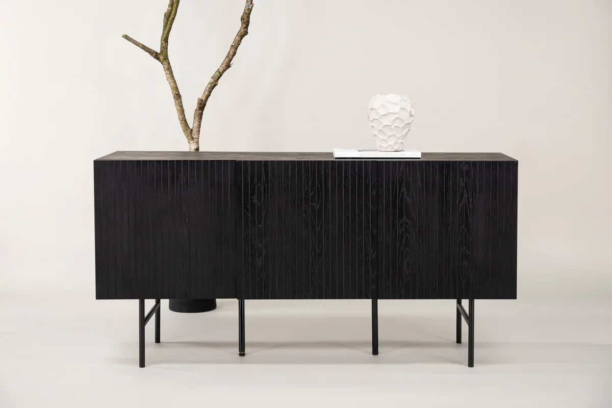 Björkön Skåp 42 x 75 x 150 Svart - HemHyddan