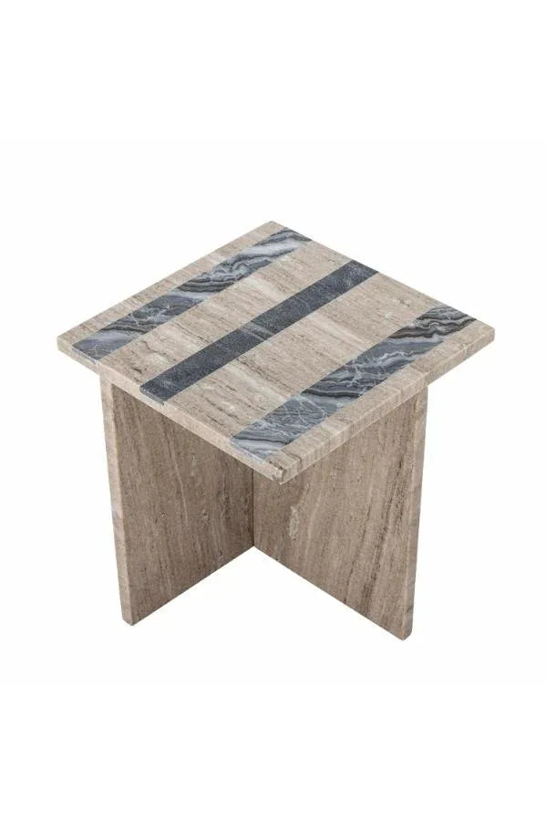 Bloomingville Clea Sidobord i Brun Marmor 35,5 cm Bloomingville