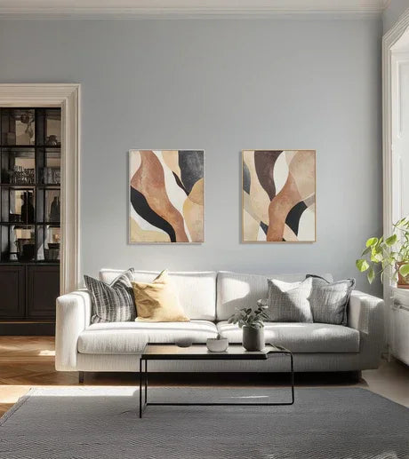 Eightmood Forest Still PrintXPaint Tavla med Ram 100×80 cm - Sand/Beige Eightmood