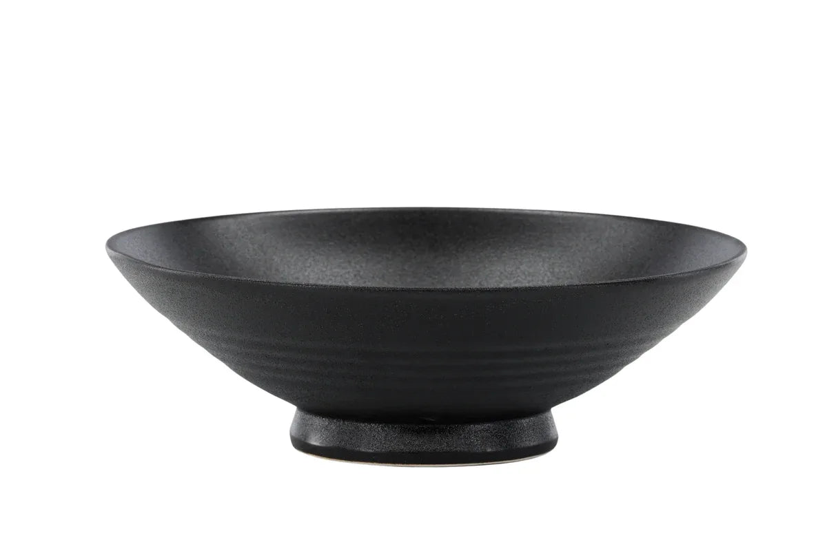 Venture Design Wabi Sabi Skål 2‑pack – Matt Svart Ø25 cm | Elegant Porslinsskål VENTURE DESIGN