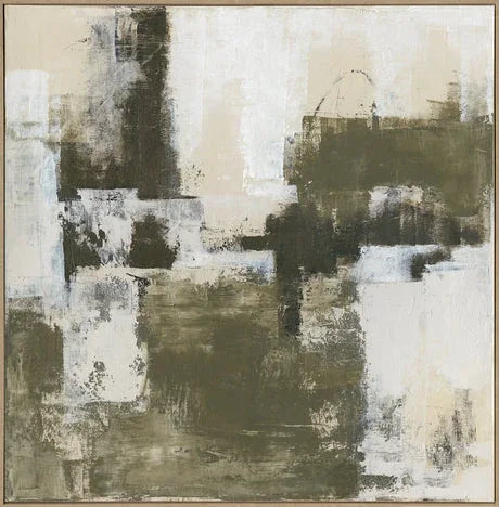 Eightmood Fog 3D‑målning 100×100 cm Emerald Green Inramad strukturtavla Eightmood
