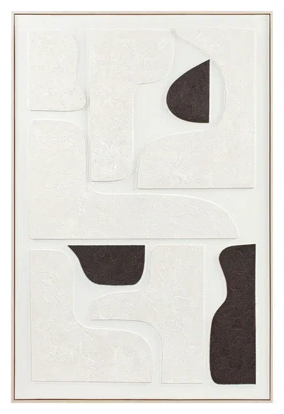 Cartus 3D Väggkonst 120×80 cm – Svartvit Relieftavla Eightmood