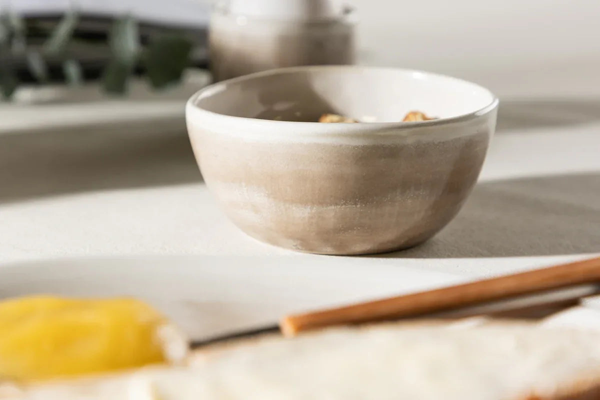 Venture Design Jublie Skål 2‑pack – Beige Stengods Ø9 cm Modern Serveringsskål VENTURE DESIGN