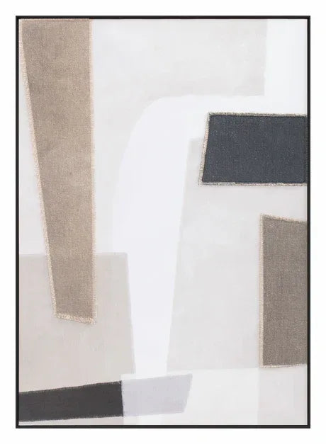 Eightmood Carved Painting 100×76 cm – Beige Väggkonst i Relief Eightmood