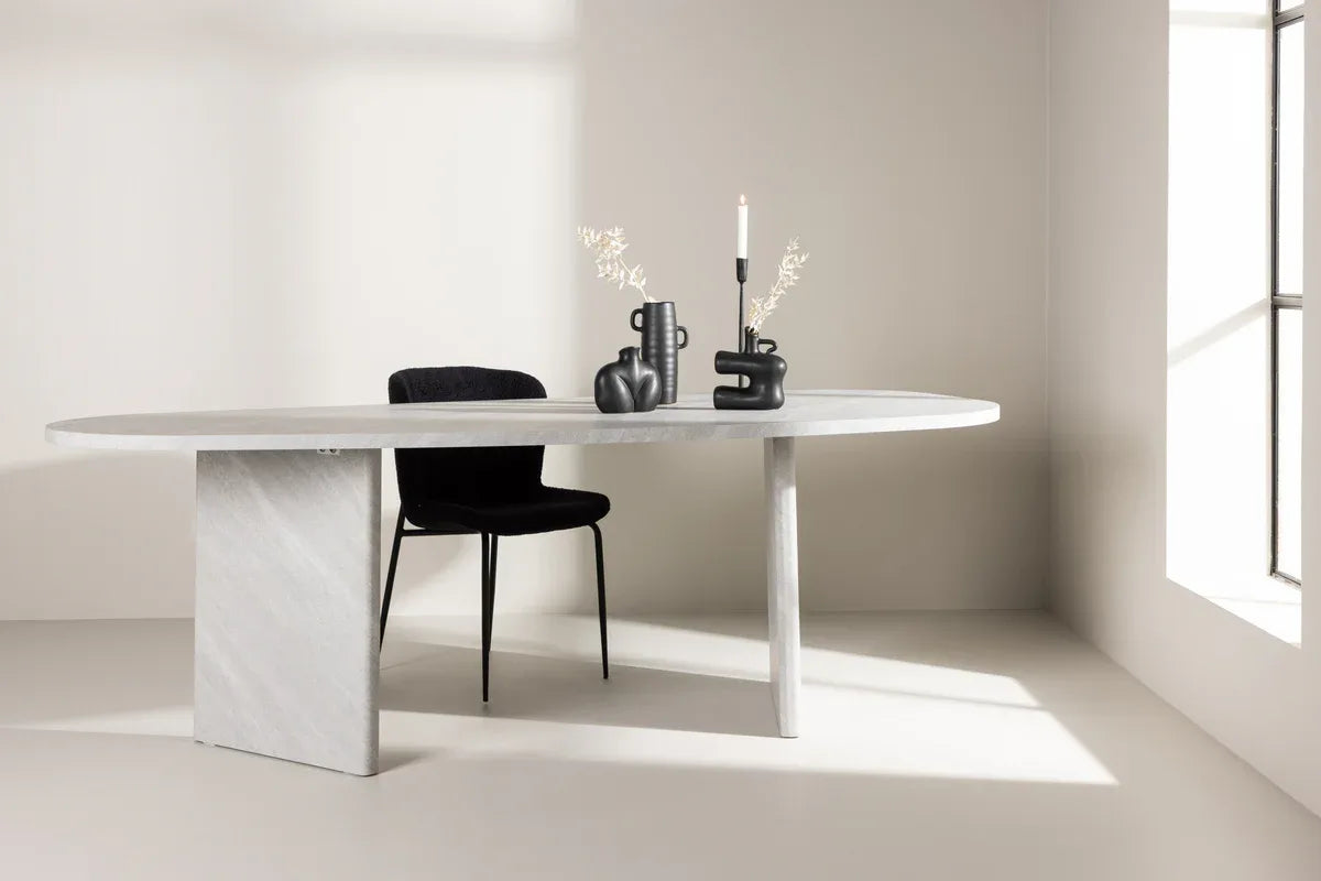 Venture Design Grönvik Matbord 220×100 – Vit Betonglook i MDF VENTURE DESIGN