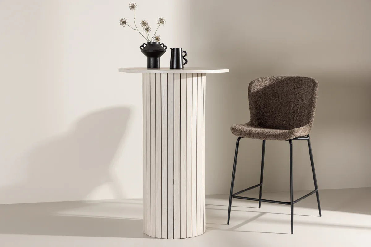 Venture Design Härön Barbord Ø70 – Rund Vit MDF med Stålstativ VENTURE DESIGN