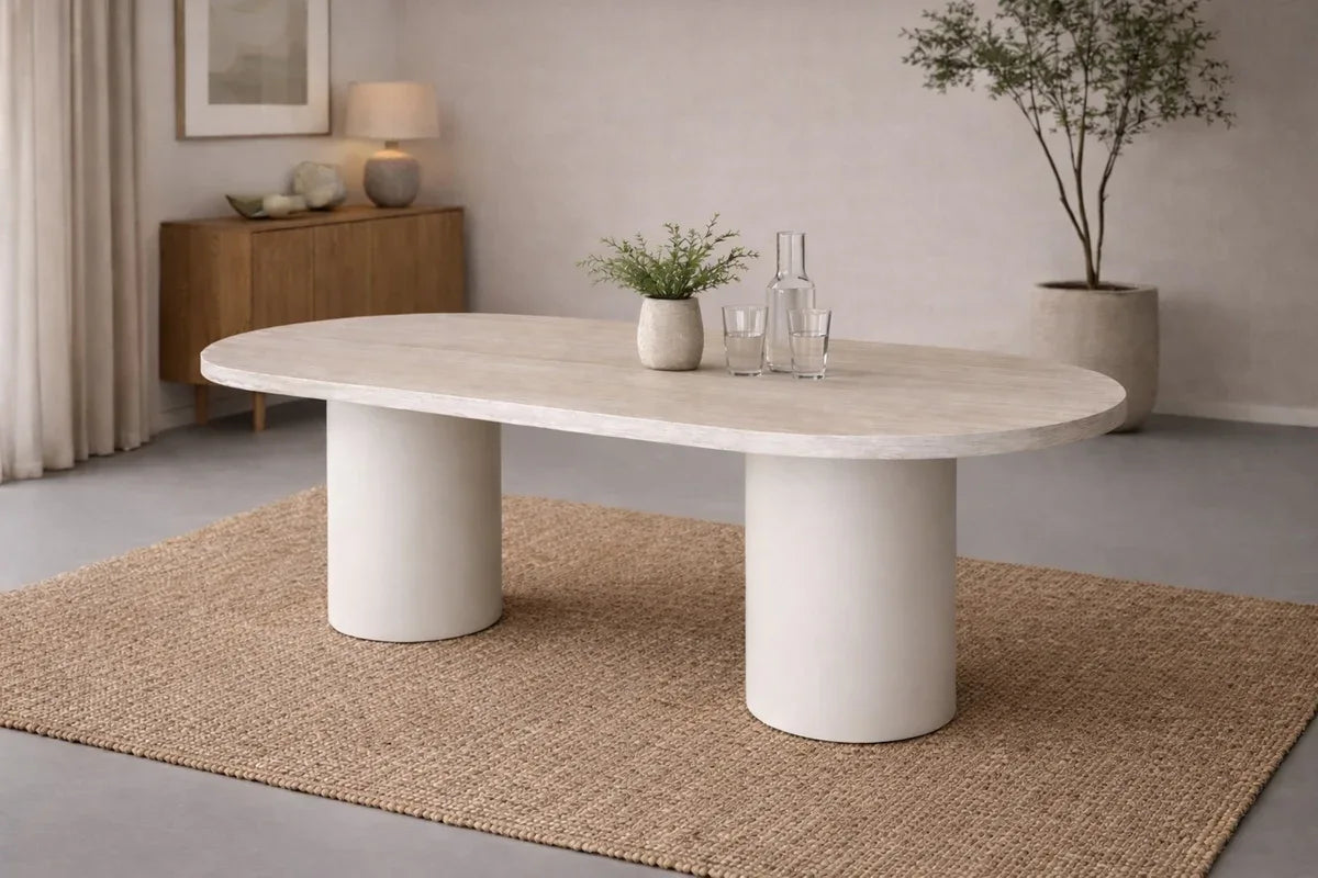 Venture Design NARVIK Ovalt Matbord 200x100 – Beige VENTURE DESIGN