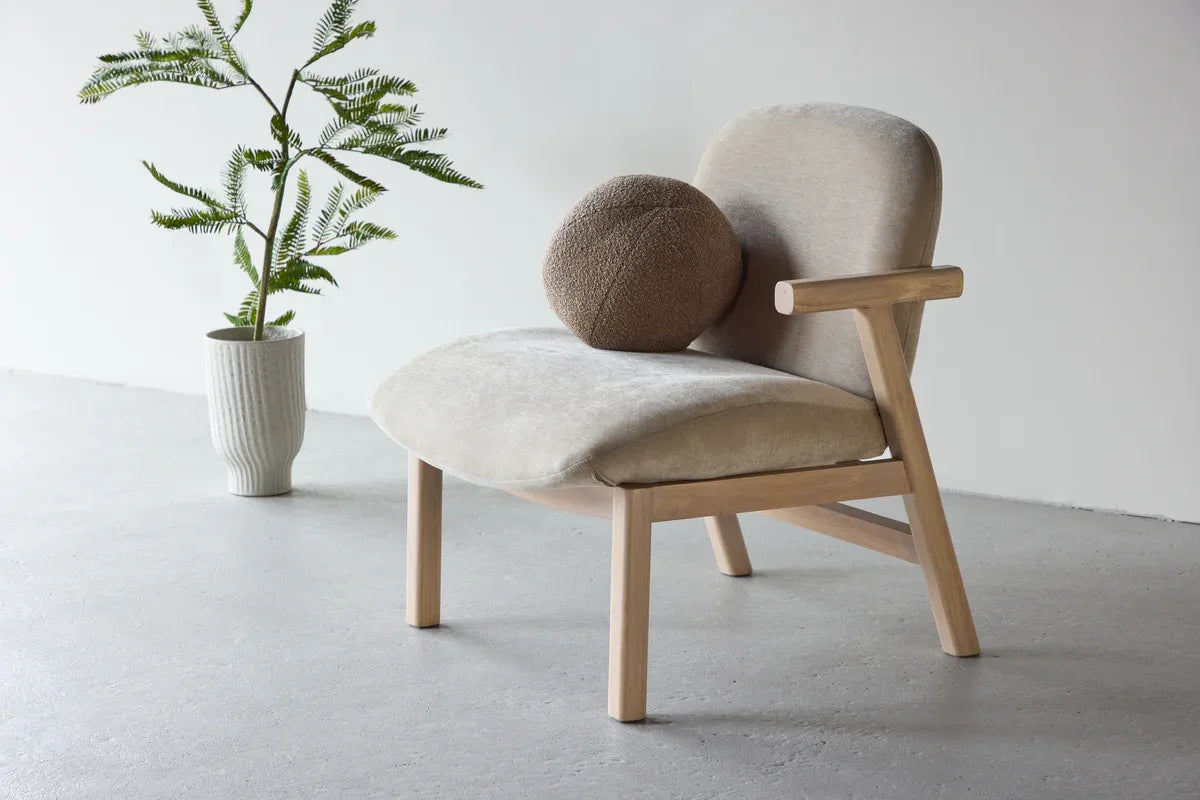 Venture Design Rile Ottoman Fåtölj 60 x 42 x 70 Beige VENTURE DESIGN