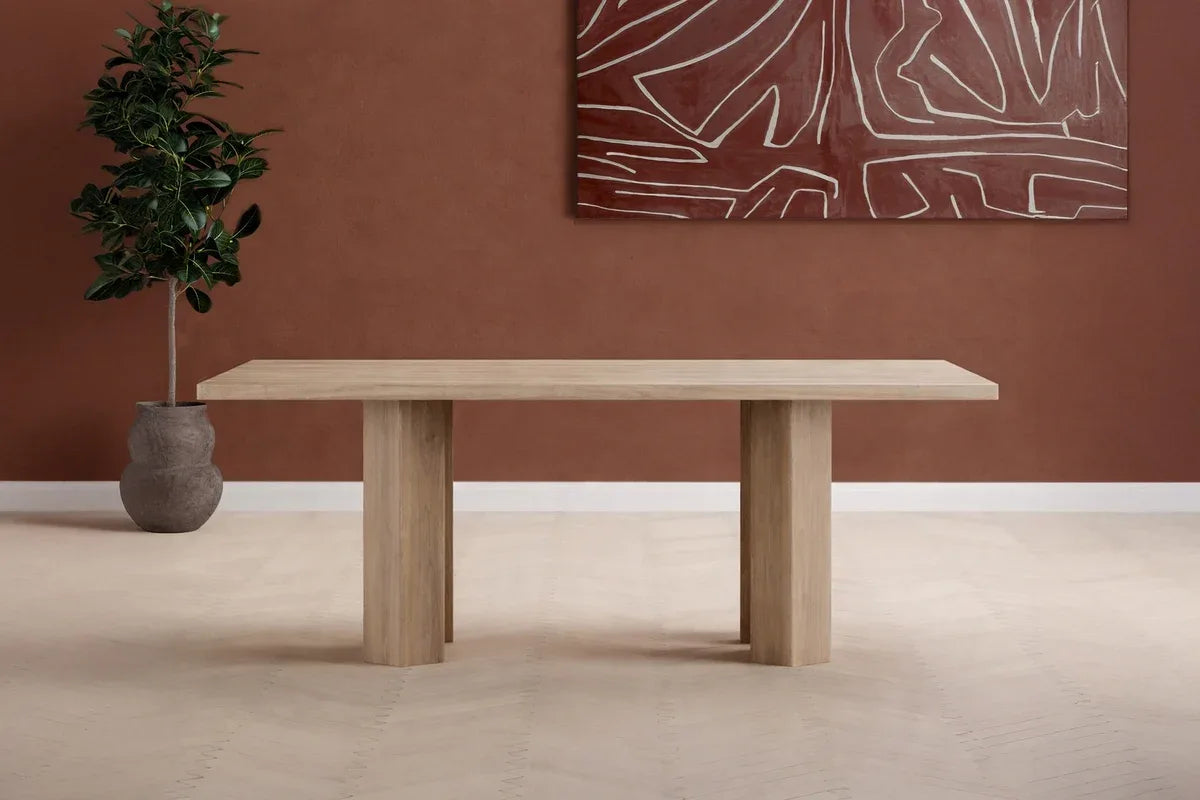 LILLEHAMMER Matbord 200x90 – Natur | Rektangulärt MDF‑bord VENTURE DESIGN