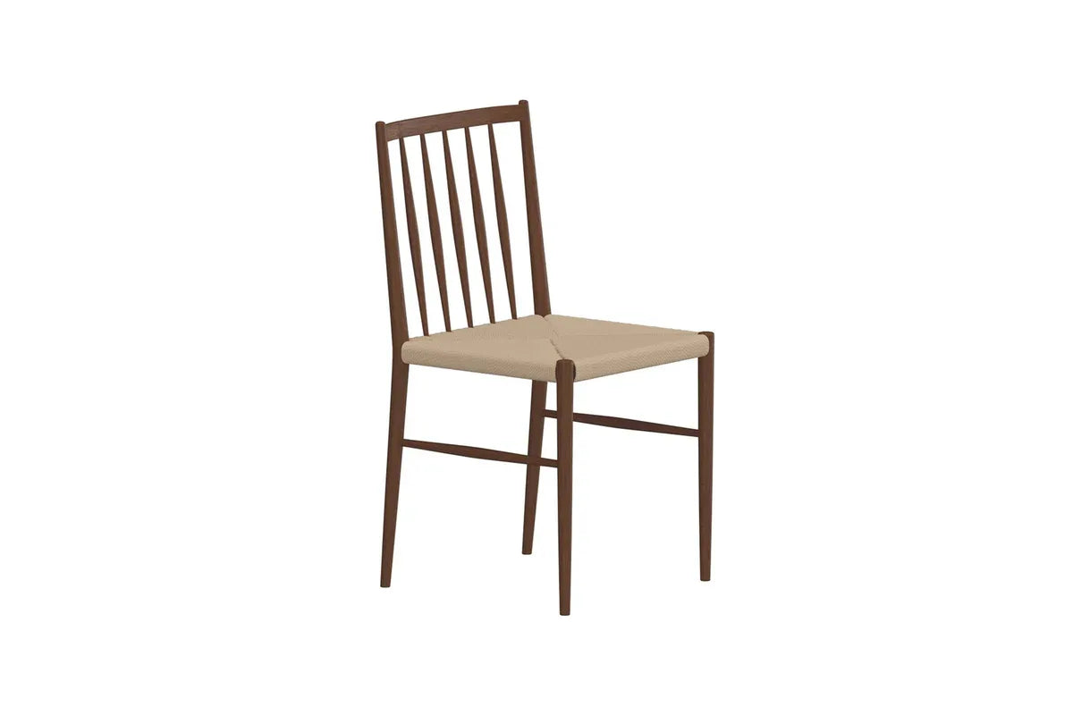 Venture Design Enes Matstol 2‑pack – Mocca Stålram med Beige Flätad Repsits VENTURE DESIGN