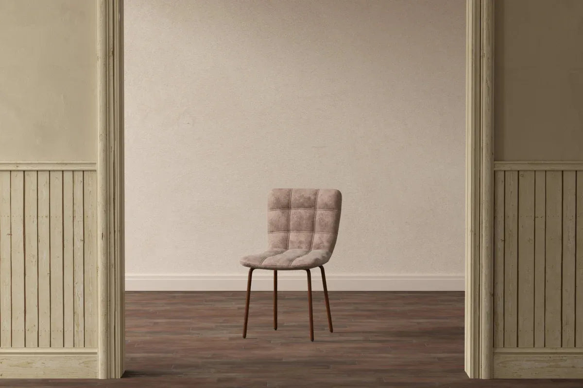Venture Design Punsch Matstol – Brun Sammet med Trälook‑ben VENTURE DESIGN