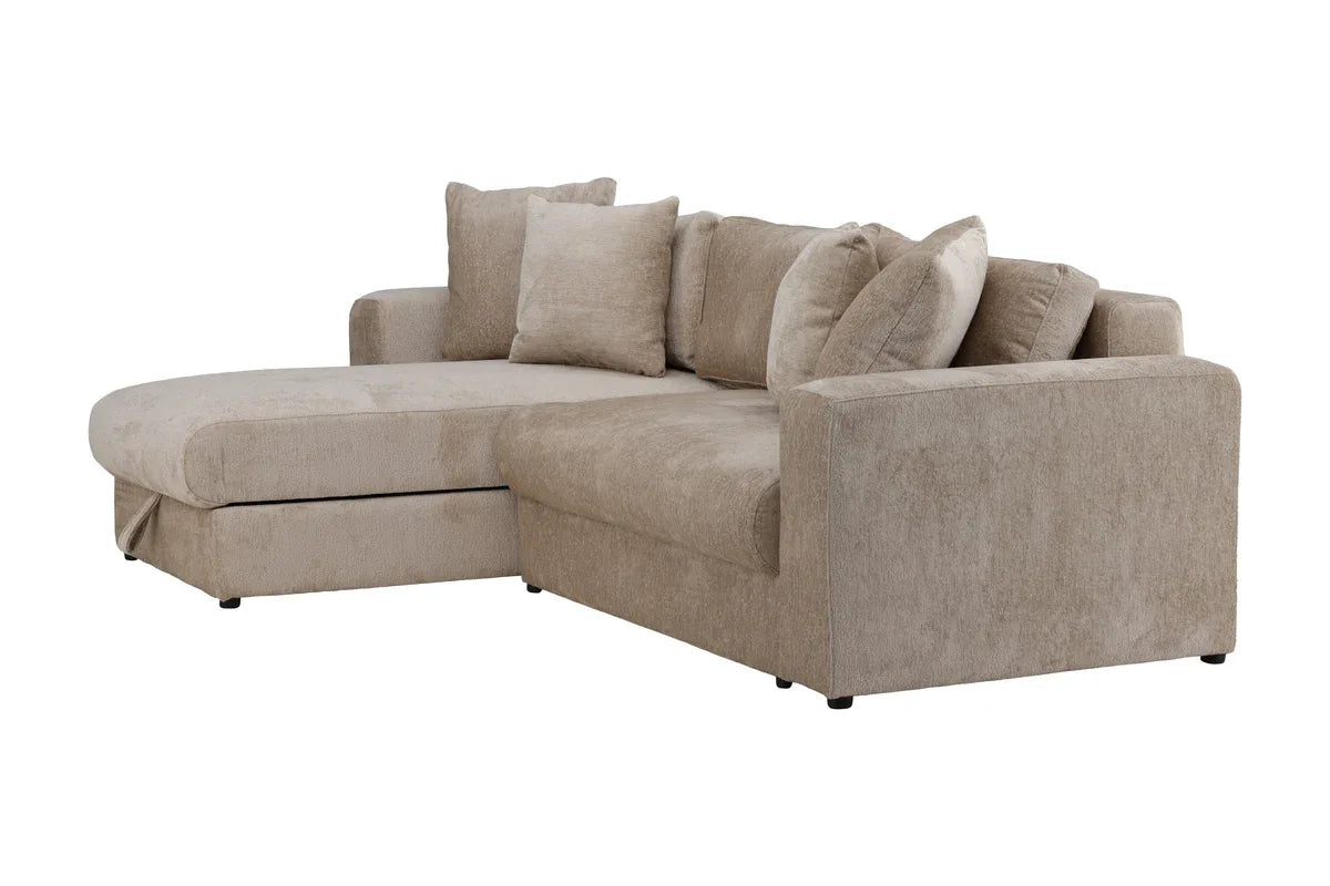 Venture Design Bellman Bäddsoffa – Beige Sammet | Elegant 3‑sits Soffa VENTURE DESIGN