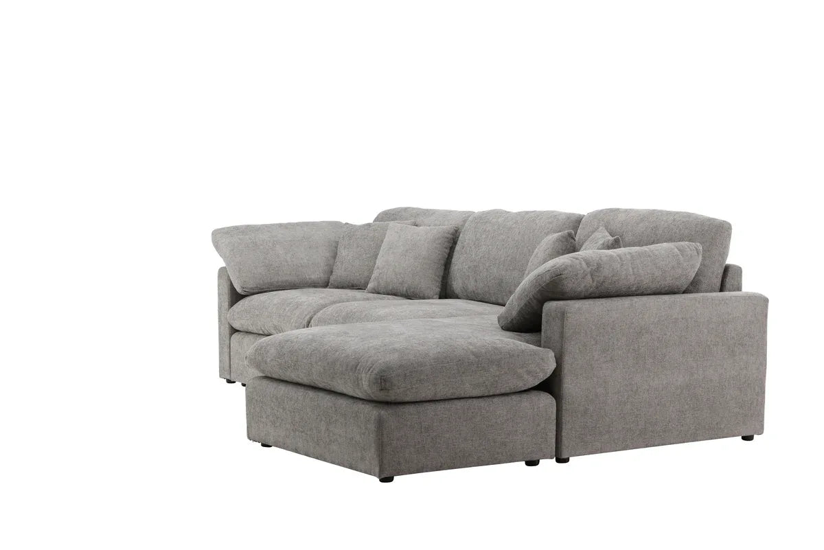 Venture Design Amalfi Hörnsoffa – Mörkgrå Tygsoffa | Modern & Flexibel Hörnsoffa VENTURE DESIGN