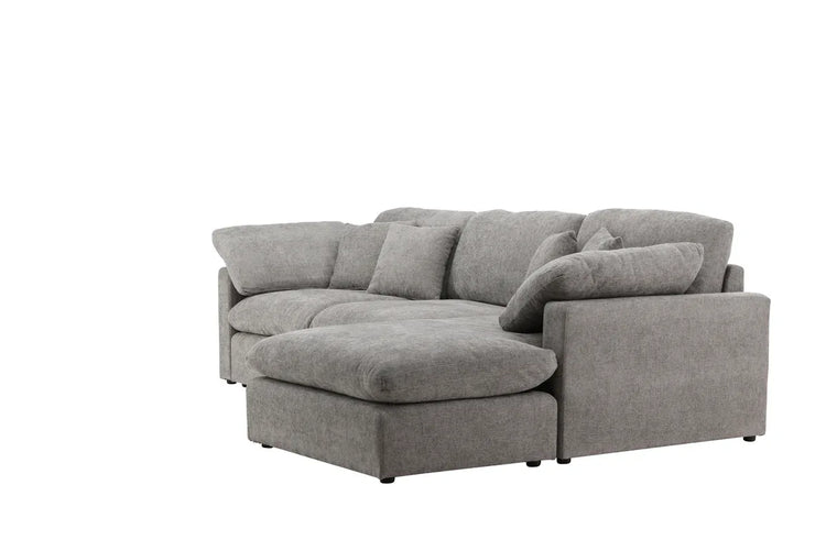 Venture Design Amalfi Hörnsoffa – Mörkgrå Tygsoffa | Modern & Flexibel Hörnsoffa VENTURE DESIGN