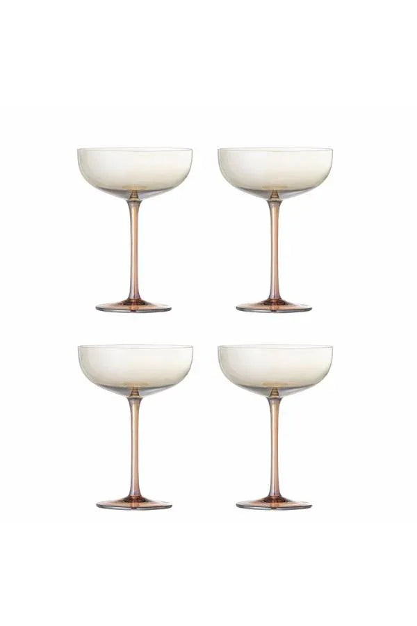 Bloomingville Aston Cocktailglas  – Bronsfärgat Cocktailglas med Pärlemorkant Bloomingville