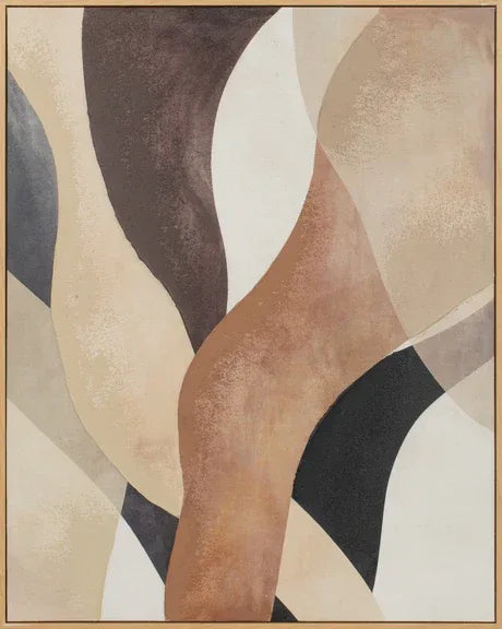 Eightmood Wild Framed Poster med Handmålade Detaljer 100×80 cm - Sand/Beige Eightmood