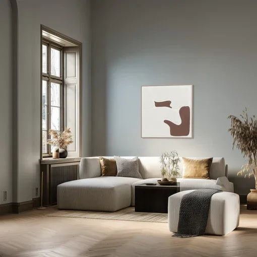 Eightmood Carta – 3D‑målning 90×90 cm Brun Eightmood