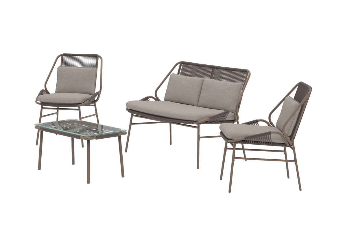 Venture Design Zakynthos Soffgrupp i Brun/Beige – Modern Loungegrupp