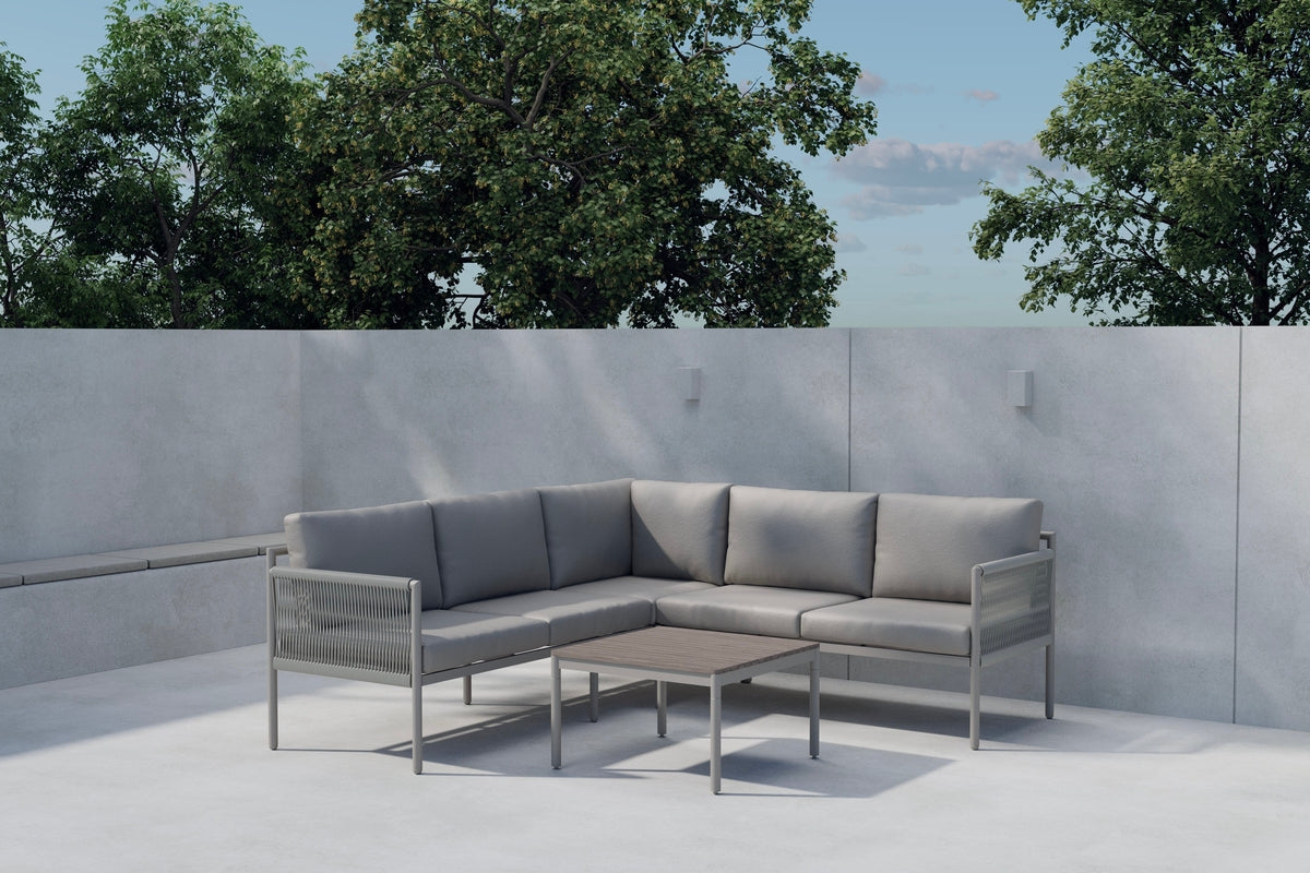 Venture Design Kos Hörnsoffa med Bord – Modern Loungesoffa