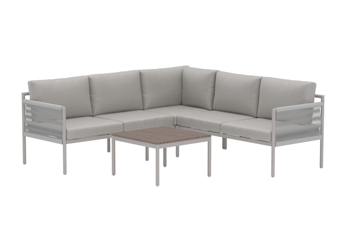 Venture Design Kos Hörnsoffa med Bord – Modern Loungesoffa