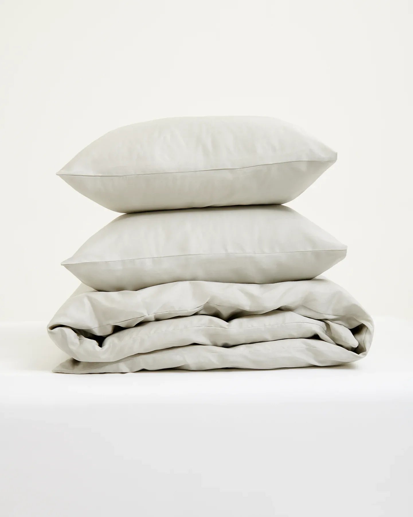Arkipelag Bäddset Blank Greige 220x220 Dubbeltäcke Påslakan + 2 Örngott