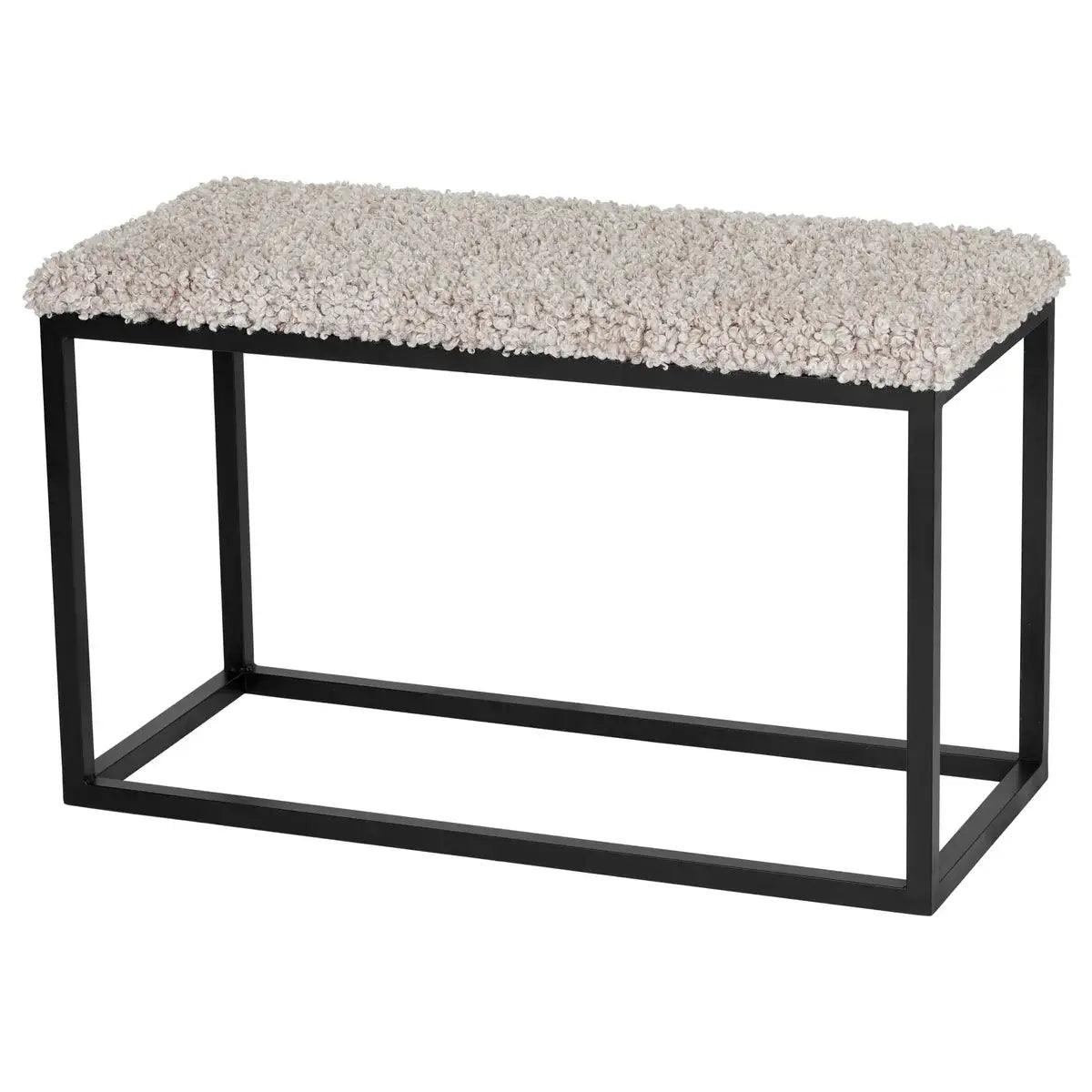 Bänk L Lumme Sand / Svart Skinnwille