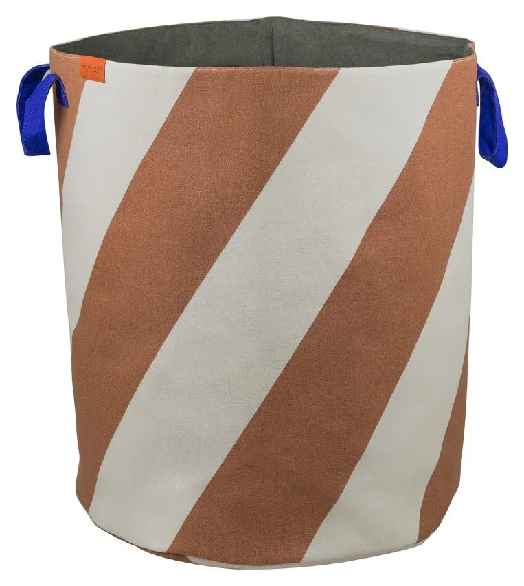 Mette Ditmer DIAGONAL Ø40×H50 cm Tvättkorg - Brick / Sand Mette Ditmer