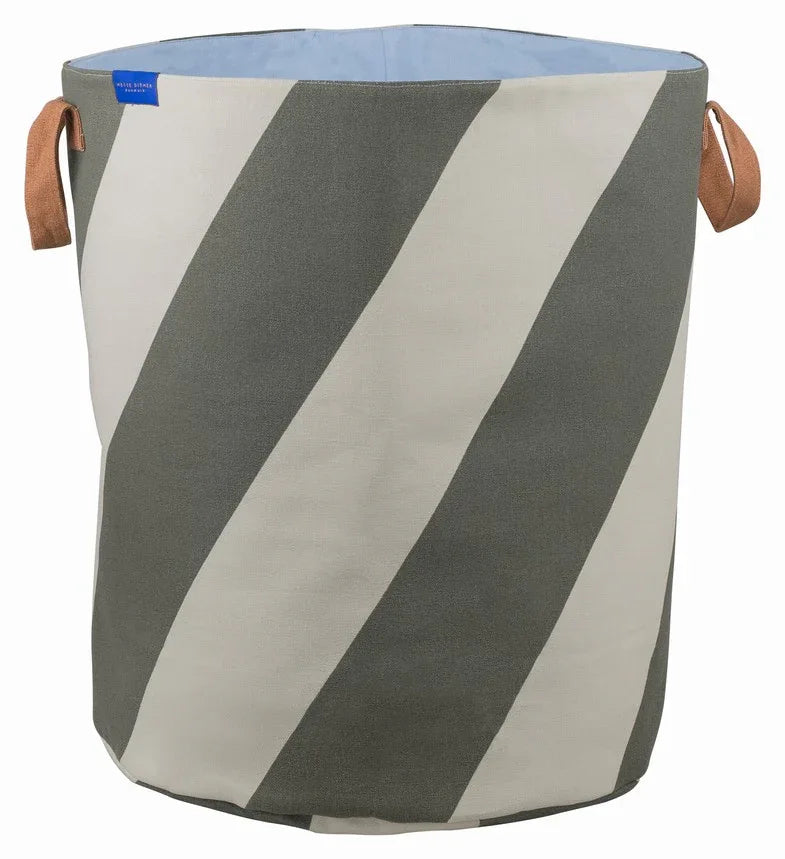 Mette Ditmer DIAGONAL Ø40×H50 cm Tvättkorg - Mörkgrön / Sand Mette Ditmer