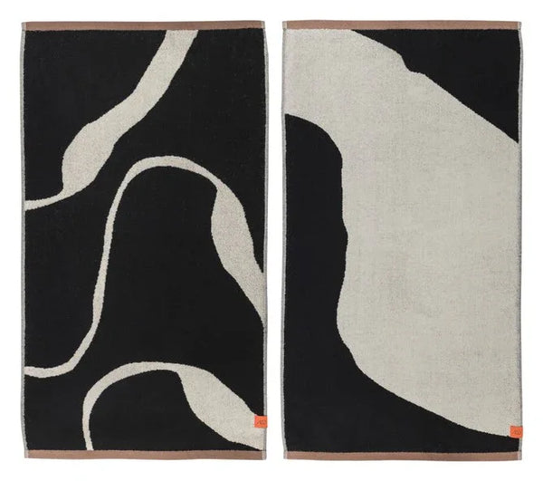 Mette Ditmer NOVA ARTE Gästhandduk 2‑pack - Svart Mette Ditmer