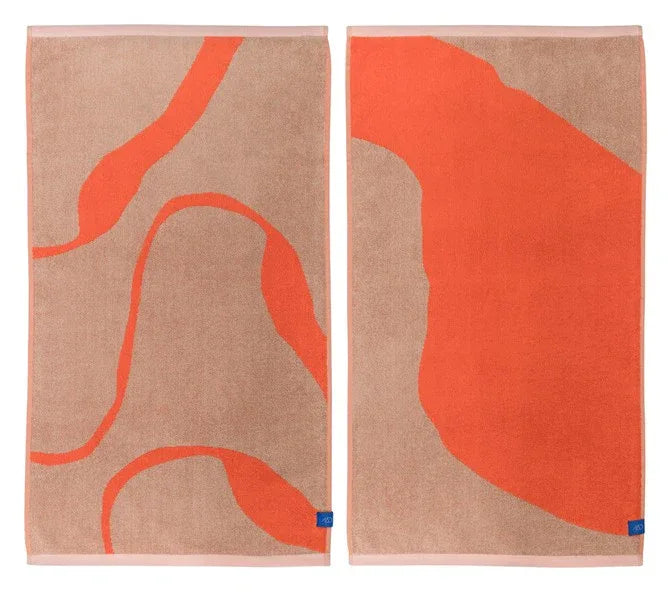 Mette Ditmer NOVA ARTE Gästhandduk 2‑pack - Orange Mette Ditmer