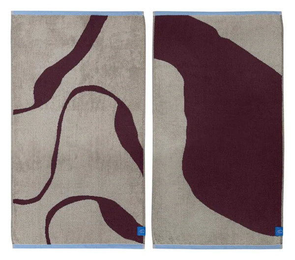 Mette Ditmer NOVA ARTE Gästhandduk 2‑pack - Vinröd Mette Ditmer