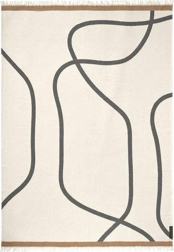 Mette Ditmer SHADOW Pläd 130×170 cm - Grå / Off-white Mette Ditmer