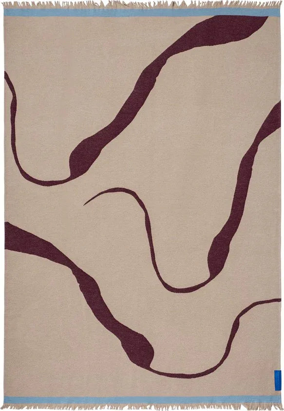 Mette Ditmer STUDIO Pläd 130×175 cm - Vinröd Mette Ditmer